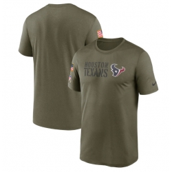 Men Houston Texans Olive 2022 Salute To Service Legend Team T Shirt