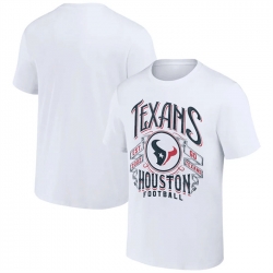 Men Houston Texans White X Darius Rucker Collection Vintage Football T Shirt