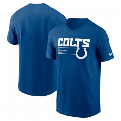 Men Indianapolis Colts Blue Division Essential T Shirt