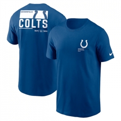 Men Indianapolis Colts Blue Team Incline T Shirt