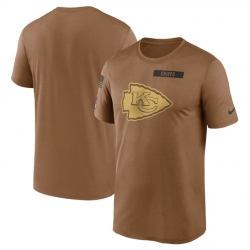Men Kansas City Chiefs 2023 Brown Salute To Service Legend Performance T Shirt