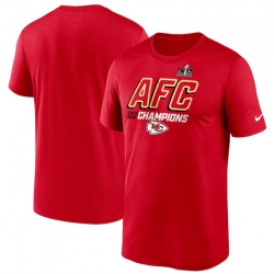 Men Kansas City Chiefs Red 2023 AFC Champions Iconic T Shirt