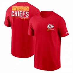 Men Kansas City Chiefs Red Team Incline T Shirt