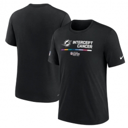 Men Miami Dolphins 2022 Black Crucial Catch Performance T Shirt