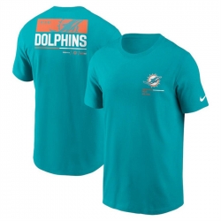Men Miami Dolphins Aqua Team Incline T Shirt