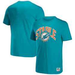 Men Miami Dolphins X Staple Aqua Logo Lockup T Shirt