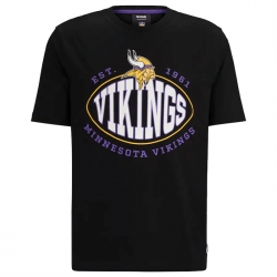 Men Minnesota Vikings Black BOSS X Trap T Shirt