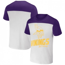 Men Minnesota Vikings Cream Purple X Darius Rucker Collection Colorblocked T Shirt