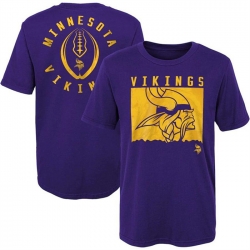 Men Minnesota Vikings Purple Preschool Liquid Camo Logo T Shirt