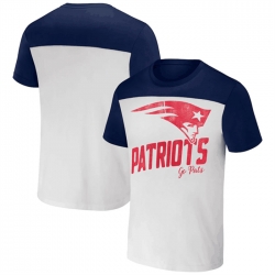 Men New England Patriots Cream Navy X Darius Rucker Collection Colorblocked T Shirt
