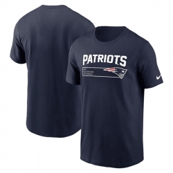 Men New England Patriots Navy Division Essential T Shirt