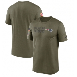 Men New England Patriots Olive 2022 Salute To Service Legend Team T Shirt