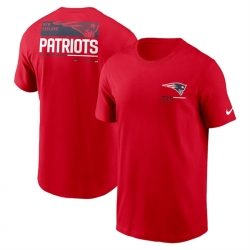 Men New England Patriots Red Team Incline T Shirt