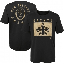 Men New Orleans Saints Black Preschool Liquid Camo Logo T Shirt