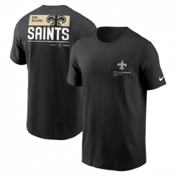 Men New Orleans Saints Black Team Incline T Shirt