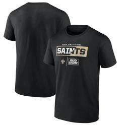 Men New Orleans Saints Black X Bud Light T Shirt