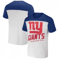 Men New York Giants Cream Royal X Darius Rucker Collection Colorblocked T Shirt