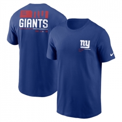Men New York Giants Royal Team Incline T Shirt