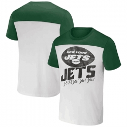 Men New York Jets Cream Green X Darius Rucker Collection Colorblocked T Shirt