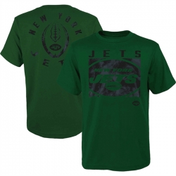 Men New York Jets Green Preschool Liquid Camo Logo T Shirt