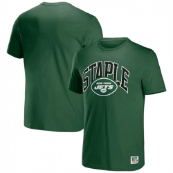 Men New York Jets X Staple Green Logo Lockup T Shirt