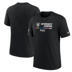 Men Las Vegas Raiders 2022 Black Crucial Catch Performance T Shirt