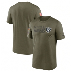 Men Las Vegas Raiders Olive 2022 Salute To Service Legend Team T Shirt