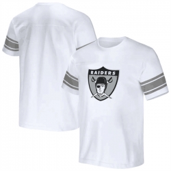 Men Las Vegas Raiders White X Darius Rucker Collection Football Striped T Shirt