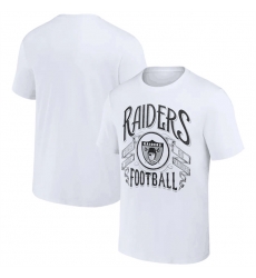 Men Las Vegas Raiders White X Darius Rucker Collection Vintage Football T Shirt