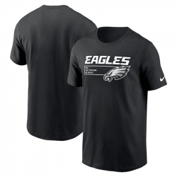 Men Philadelphia Eagles Black Division Essential T Shirt