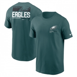 Men Philadelphia Eagles Green Team Incline T Shirt