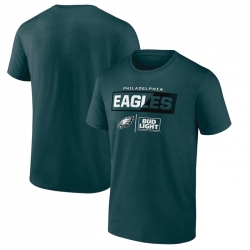 Men Philadelphia Eagles Green X Bud Light T Shirt