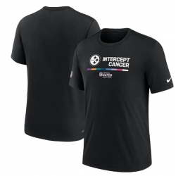 Men Pittsburgh Steelers 2022 Black Crucial Catch Performance T Shirt