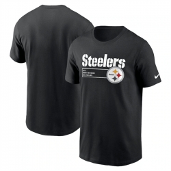 Men Pittsburgh Steelers Black Division Essential T Shirt