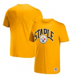 Men Pittsburgh Steelers X Staple Gold Logo Lockup T Shirt