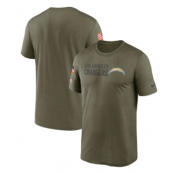 Men Los Angeles Chargers Olive 2022 Salute To Service Legend Team T Shirt