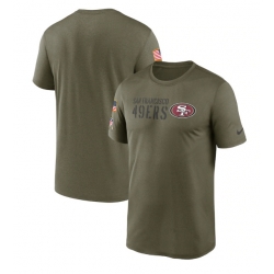 Men San Francisco 49ers Olive 2022 Salute To Service Legend Team T Shirt