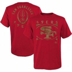Men San Francisco 49ers Scarlet Preschool Liquid Camo Logo T Shirt