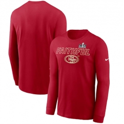 Men San Francisco 49ers Scarlet Super Bowl LVIII Local Long Sleeve T Shirt