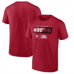 Men San Francisco 49ers Scarlet X Bud Light T Shirt
