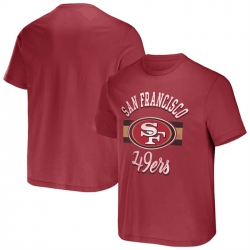 Men San Francisco 49ers Scarlet X Darius Rucker Collection Stripe T Shirt