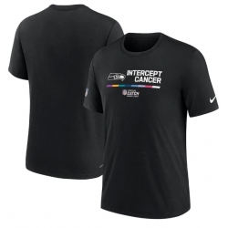 Men Seattle Seahawks 2022 Black Crucial Catch Performance T Shirt