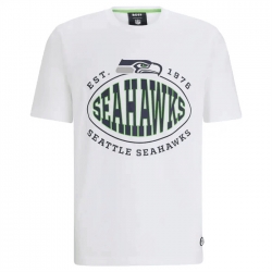 Men Seattle Seahawks White BOSS X Trap T Shirt