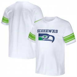 Men Seattle Seahawks White X Darius Rucker Collection Football Striped T Shirt
