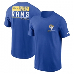 Men Los Angeles Rams Blue Team Incline T Shirt