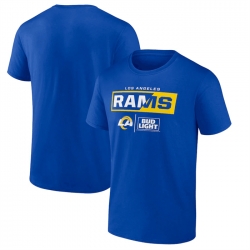 Men Los Angeles Rams Blue X Bud Light T Shirt