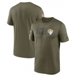 Men Los Angeles Rams Olive 2022 Salute To Service Legend Team T Shirt