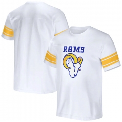 Men Los Angeles Rams White X Darius Rucker Collection Football Striped T Shirt