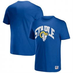 Men Los Angeles Rams X Staple Blue Logo Lockup T Shirt