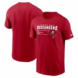 Men Tampa Bay Buccaneers Red Division Essential T Shirt